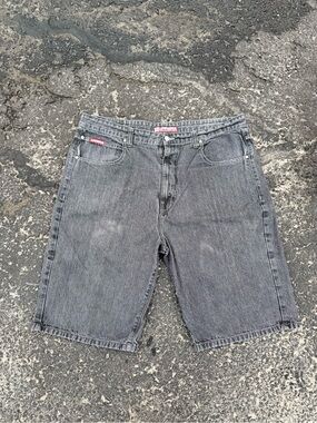 Y2K Lowrider Cholo Men's Gray Denim Shorts